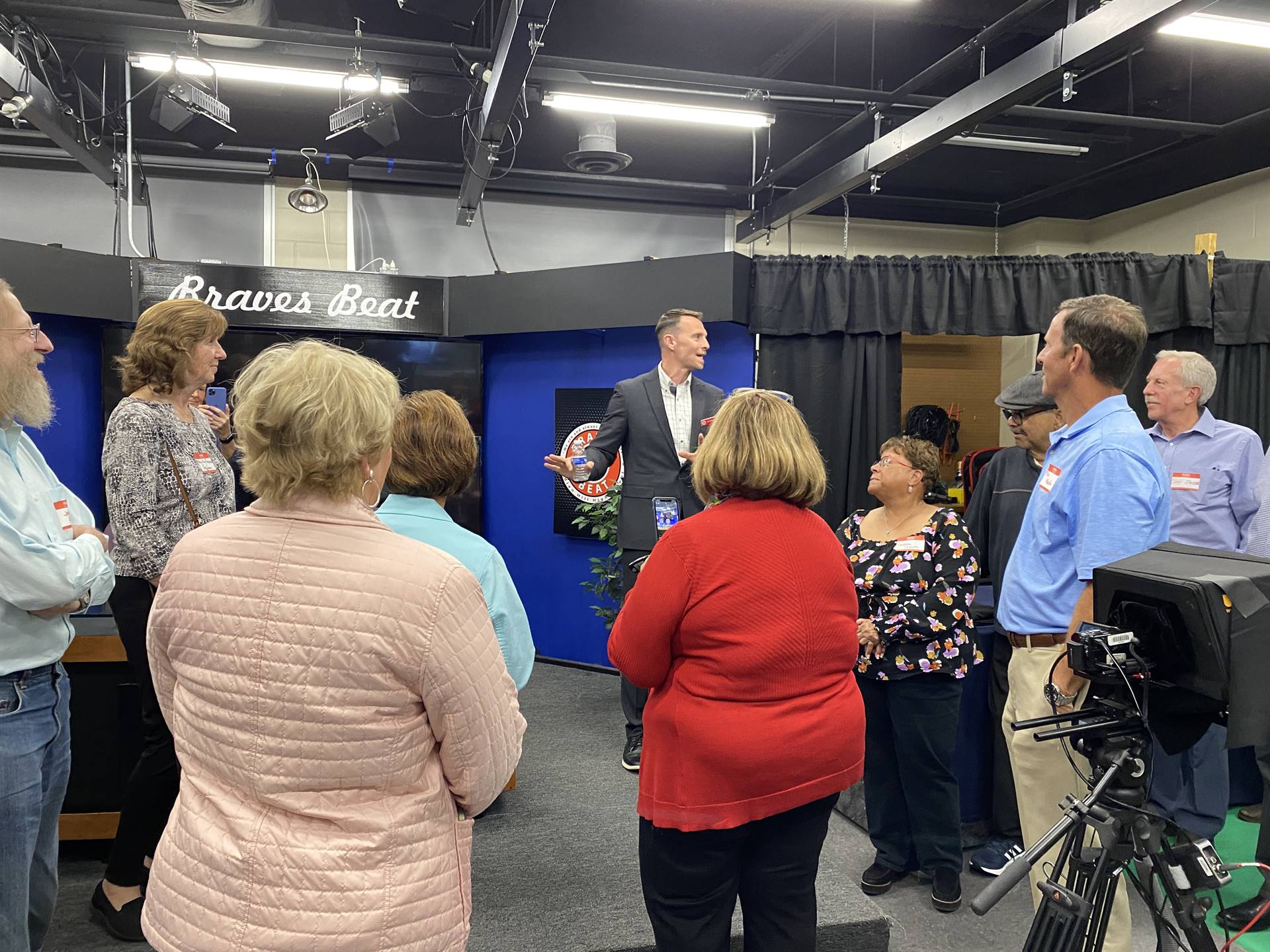 Principal Damadeo shows the IHTN studio